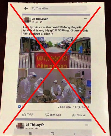 Hình chụp lại từ tài khoản Facebook Lê Thị Luyến đã đăng tải thông tin sai sự thật về dịch COVID-19