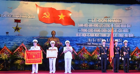 Cục Kỹ thuật Hải quân đón nhận danh hiệu “Anh hùng Lực lượng vũ trang nhân dân” năm 2015