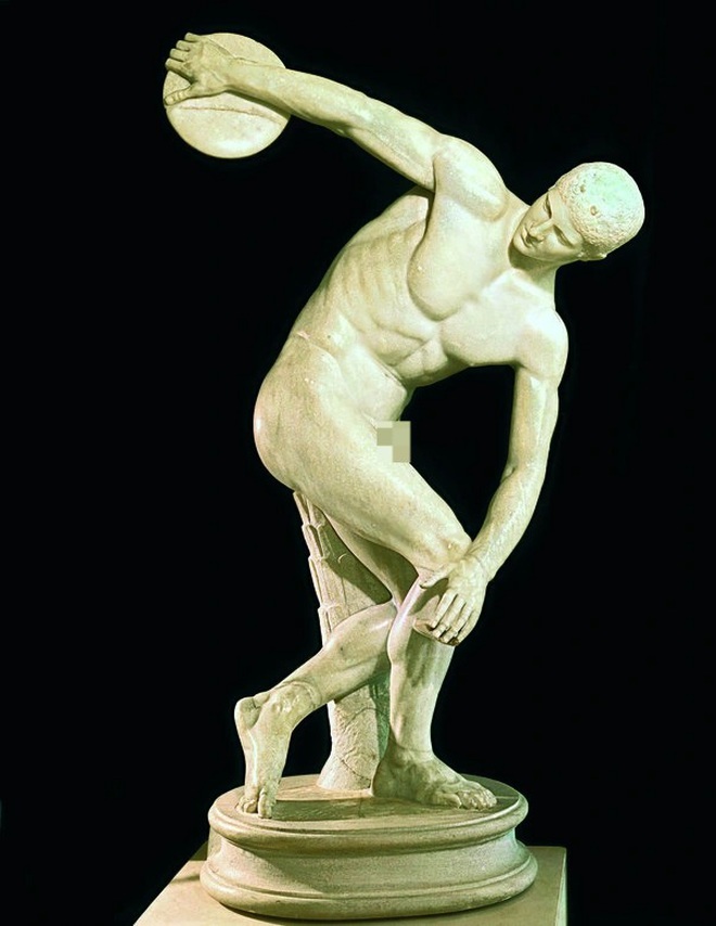 Tác phẩm điêu khắc nổi tiếng “Discobolus” ở Bảo tàng khảo cổ học Roma (Italy).