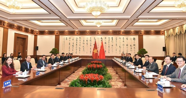 Phó Thủ tướng Trần Lưu Quang bày tỏ vui mừng nhận thấy hợp tác về phòng, chống ma túy giữa Việt Nam và Trung Quốc không ngừng được đẩy mạnh - Ảnh: VGP/Hải Minh