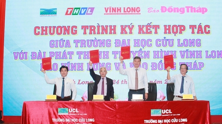 Trường ĐH Cửu Long ký kết với các cơ quan, doanh nghiệp tạo điều kiện học tập, việc làm cho sinh viên.