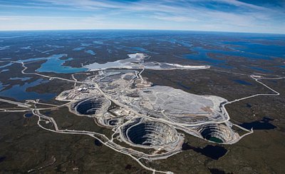 Ekati, mỏ khai thác kim cương lâu đời nhất Canada. Ảnh: Mining