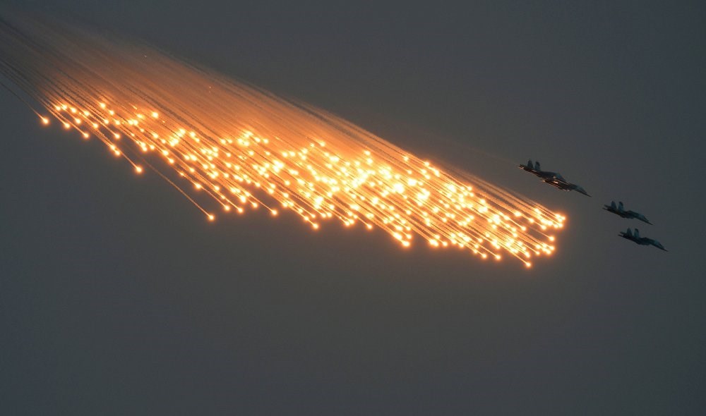 Máy bay Su-34 phô diễn sức mạnh của mình. (Nguồn: Sputnik)