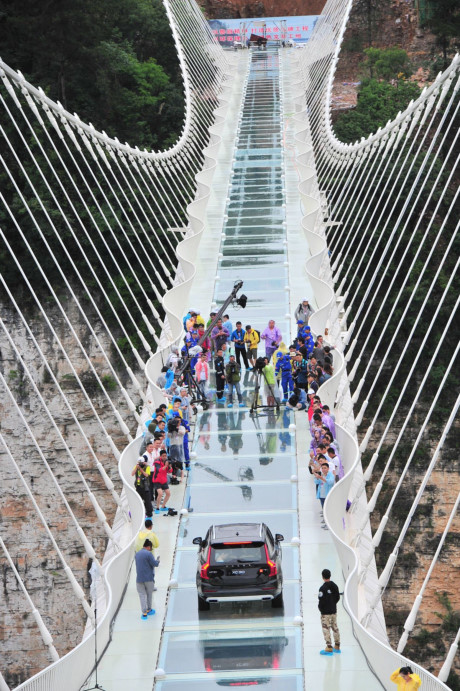 Rất nhiều du khách tới để tận mắt thấy cây cầu. (Nguồn: IMAGINECHINA)