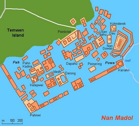 Nan Madol bao gồm 99 hòn đảo nhỏ nhân tạo liên kết