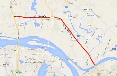 Vị trí của 2 con đường nối tiếp Trường Sa, Hoàng Sa trên bản đồ. Nguồn: internet