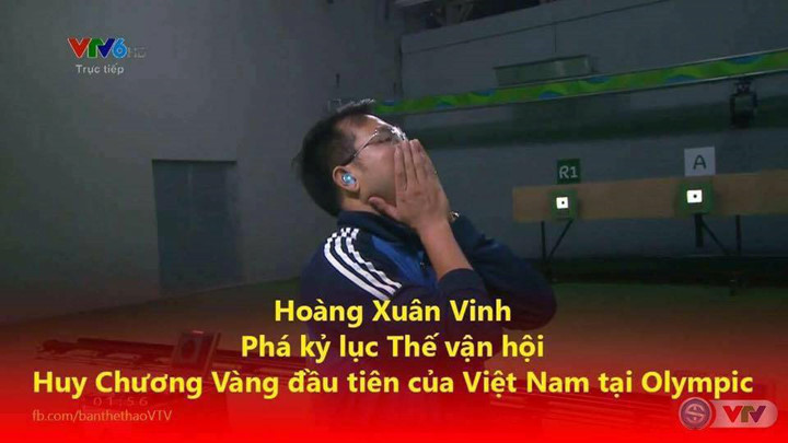 Sáng sớm nay (7/8), xạ thủ Hoàng Xuân Vinh đã xuất sắc giành huy chương vàng ở nội dung 10m súng ngắn hơi nam. Đây là tấm huy chương vàng đầu tiên của thể thao Việt Nam tại Thế vận hội Olympic 2016. Đáng nói hơn, với tổng thành tích 202.5 điểm, xạ thủ Hoàng Xuân Vinh đã xuất sắc phá luôn cả kỷ lục Olympic.