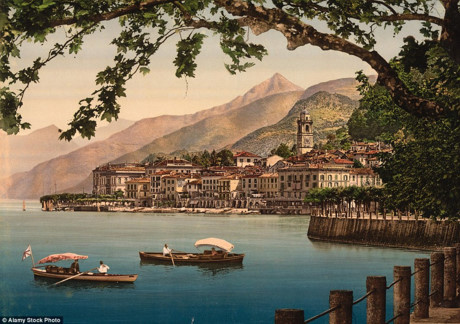 Hồ Como những năm 1890 - 1900 đẹp như một bức tranh.