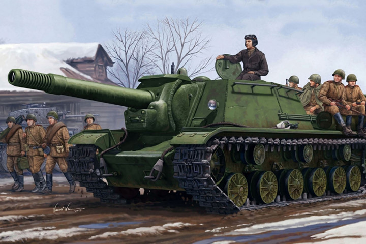 Pháo tự hành hạng nặng SU-152, biệt danh “Kẻ săn thú” của Hồng quân.
