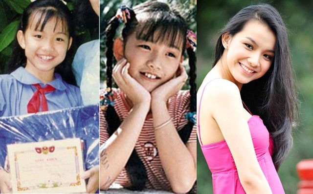 Hoa hậu Thùy Lâm không có nhiều nét khác biệt so với thưở nhỏ, gương mặt cô dịu dàng, thùy mị với những đường nét Á Đông ngay từ nhỏ.