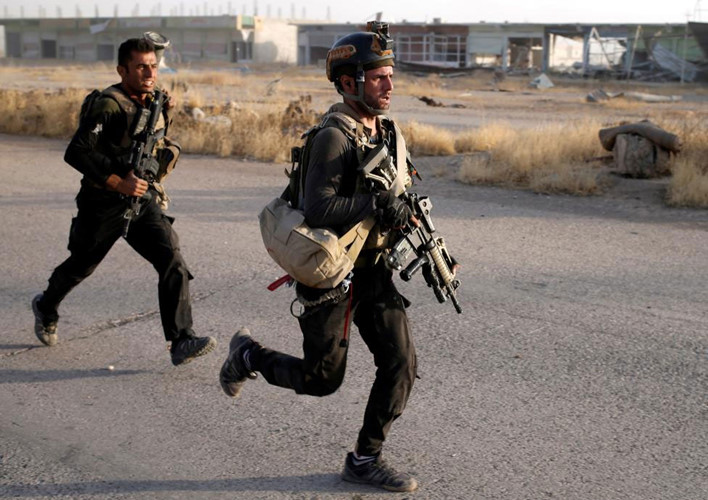Lực lượng đặc nhiệm Iraq tham gia chiến dịch giải phóng Mosul, Iraq.