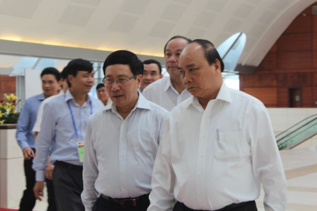 Phó Thủ tướng, Bộ trưởng Bộ Ngoại giao Phạm Bình Minh trực tiếp báo cáo về công tác chuẩn bị các Hội nghị CLMV8, ACMECS 7 và WEF-Mekong với Thủ tướng Nguyễn Xuân Phúc.