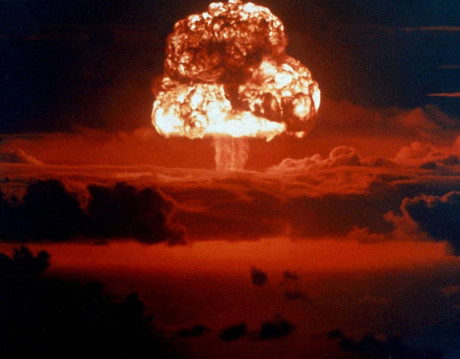 Một vụ thử bom nhiệt hạch Mỹ tiến hành ở đảo san hô Bikini năm 1954. (ảnh: Getty)