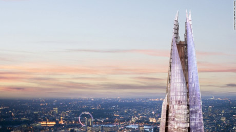 The Shard là tòa Tháp cao nhất Tây Âu với 72 tầng, 244m cho phép du khách quan sát London với góc nhìn 360 độ.