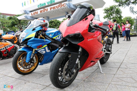 Cặp đôi sportbike Ducati 899 Panigale và Suzuki GSX-R750