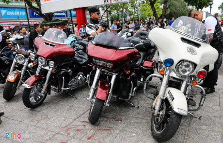 Hội Harley Davidson Sài Gòn (HOG) cũng tham dự với bốn chiếc xe là Softail Fat Boy, Road Glide Ultra, Electra Glide và Electra Glide phiên bản cảnh sát