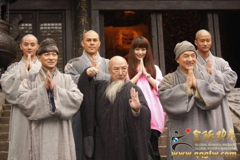Hình ảnh gần đây khi Vu Hải đóng phim cùng Lưu Đức Hoa, Ngô Kinh, Thành Long.