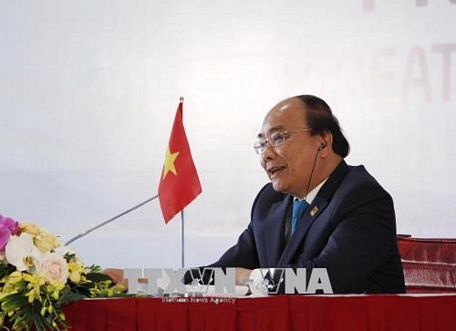 Thủ tướng Nguyễn Xuân Phúc phát biểu tại buổi họp báo. Ảnh: TTXVN.