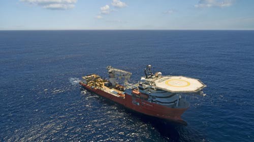 Tàu Seabed Constructor của Công ty Ocean Infinity được đưa tới Nam Ấn Độ Dương để tìm kiếm MH370. Ảnh: AP