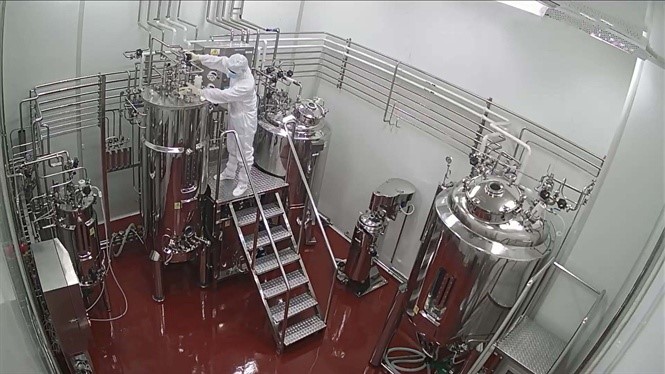 Phòng chứa các thiết bị sản xuất vacxin LMLM của Công ty RTD