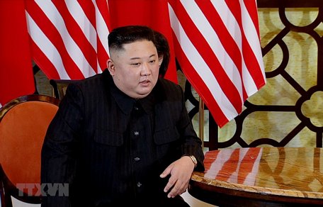  Chủ tịch Triều Tiên Kim Jong-un tại cuộc gặp. (Ảnh: TTXVN)