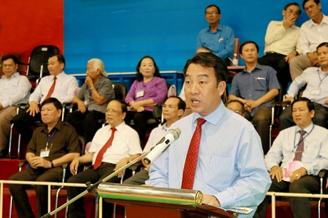 Ông Lữ Quang Ngời- Phó Chủ tịch UBND tỉnh- Trưởng BTC giải phát biểu chào mừng.