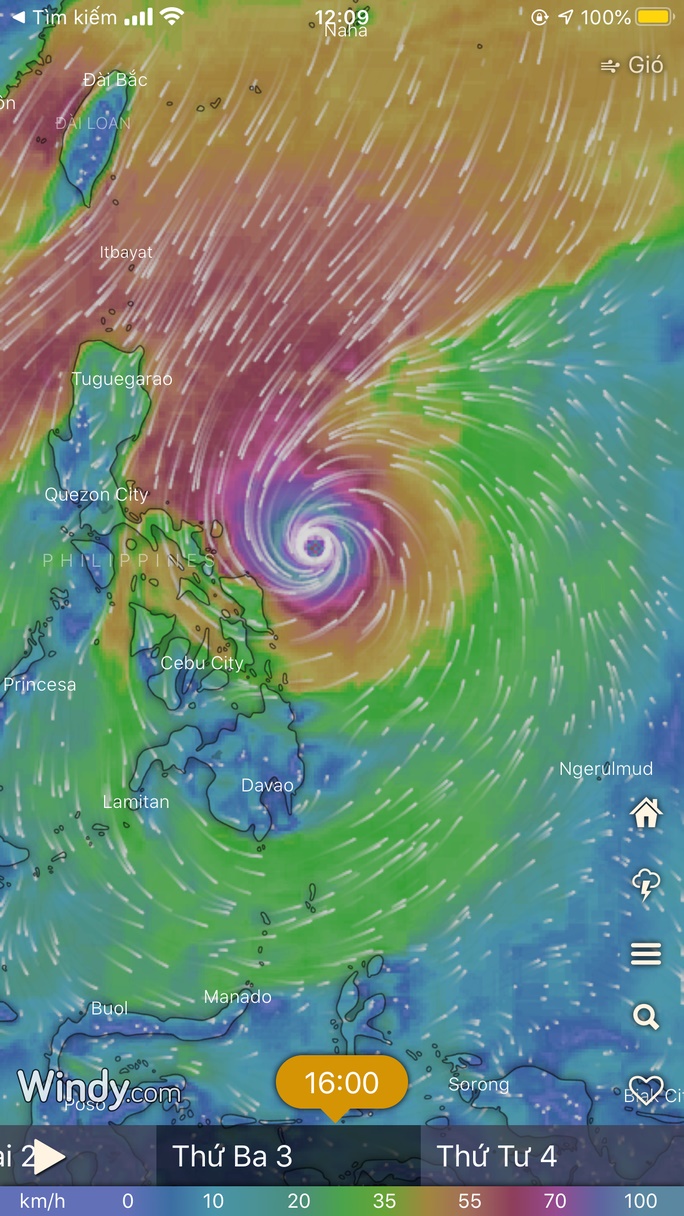 Dự báo thời tiết cho thấy nhiều khả năng, Philippines sẽ đối mặt với bão lớn với sức gió lên đến 112km/h vào ngày 4/12