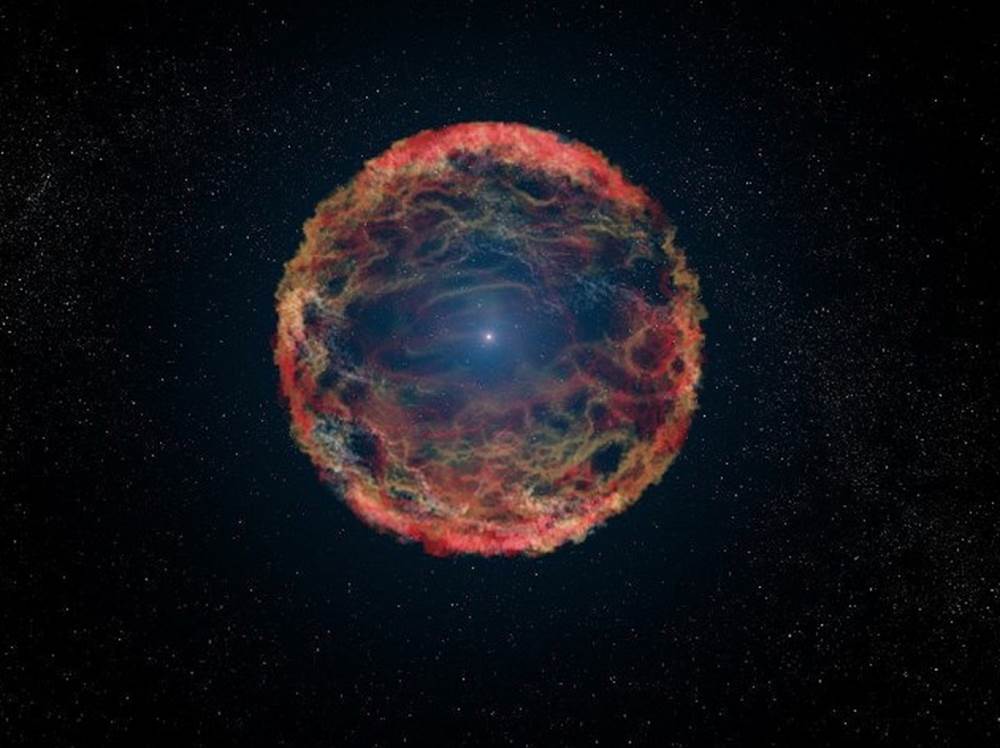 Khi 2 ngôi sao va chạm với nhau, chúng sẽ tạo nên một vụ nổ siêu tân tinh đầy ngoạn mục. Sau vụ nổ này, một trong 2 ngôi sao nằm ở trung tâm của tinh vân, bao quanh là những mảnh vụn sao.