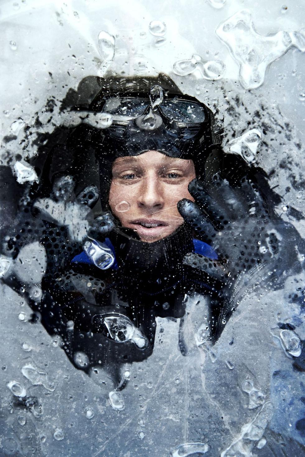 Bức ảnh chân dung vận động viên điền kinh Anders Hofman của Jesper Gronnemark chụp tại cuộc thi ở Nam Cực.