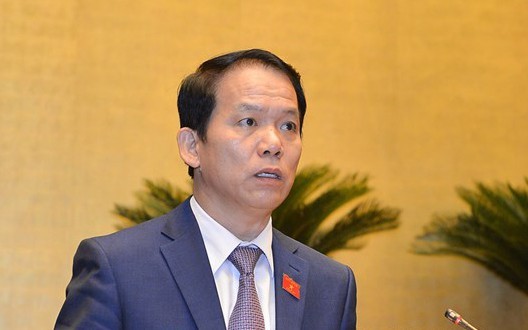 Chủ nhiệm Hoàng Thanh Tùng trình bày Báo cáo thẩm tra. Ảnh: Quốc hội