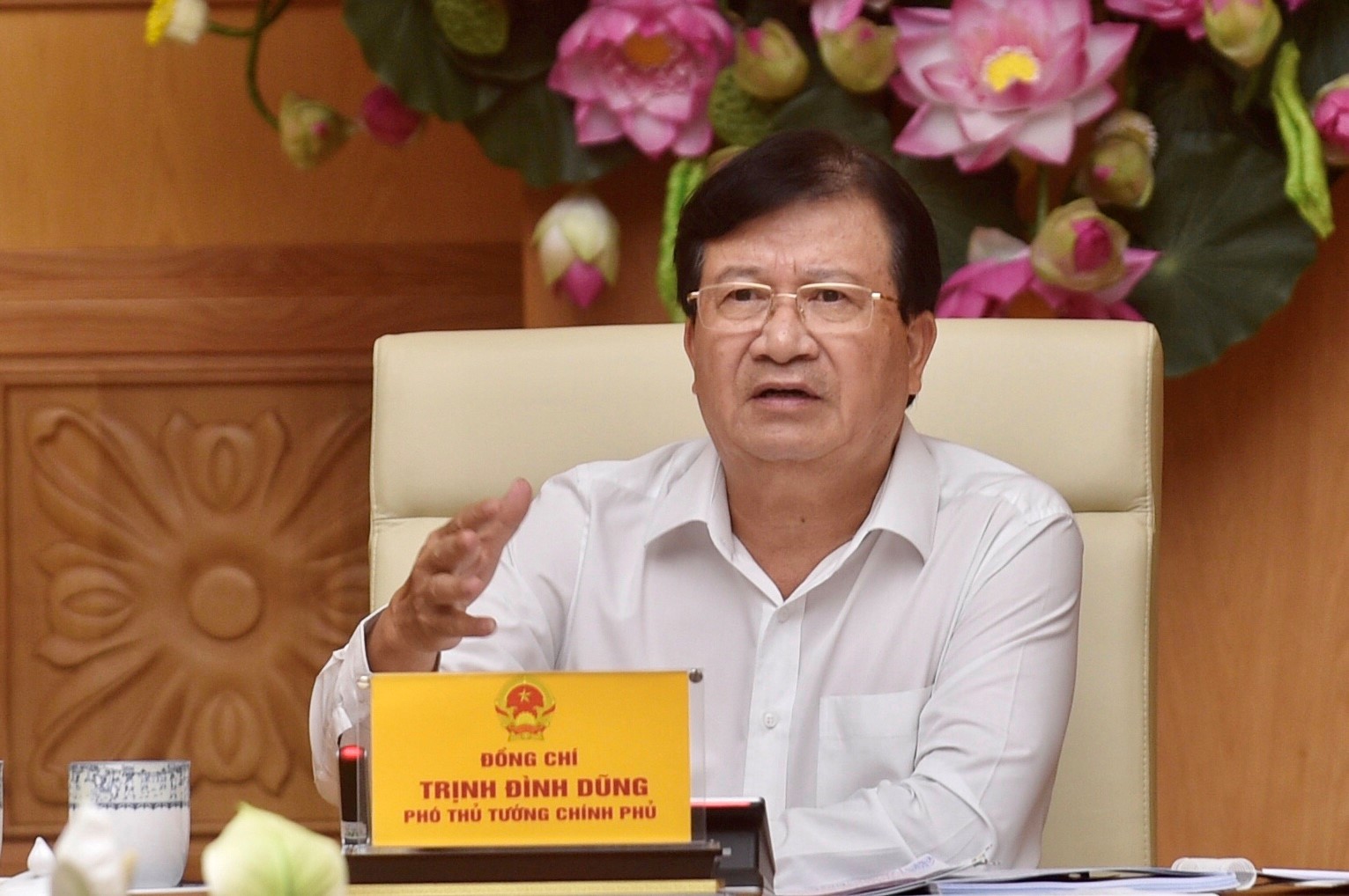 Phó Thủ tướng Trịnh Đình Dũng phát biểu tại phiên họp. Ảnh: VGP/Nhật Bắc