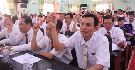 Đại hội biểu quyết danh sách bầu cử đại biểu dự Đại hội Đại biểu Đảng bộ tỉnh lần thứ XI