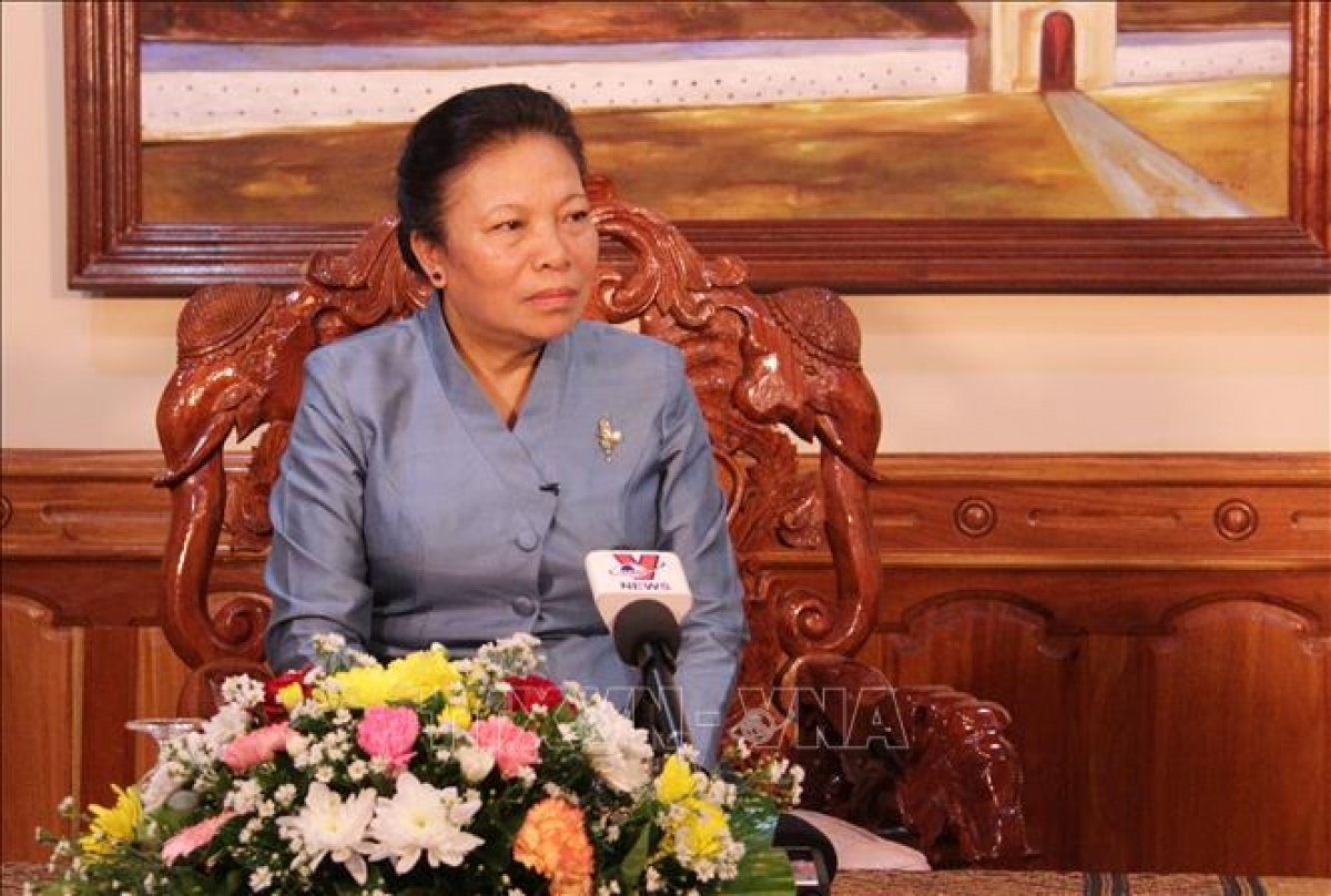 Trưởng ban Đối ngoại Trung ương Đảng Nhân dân cách mạng Lào Sounthone Sayachak. Ảnh: TTXVN