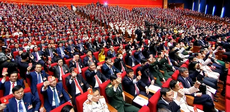 Đại hội biểu quyết thống nhất thông qua dự thảo nghị quyết.
