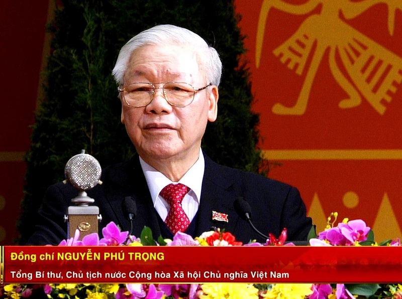 Tổng Bí thư, Chủ tịch nước Nguyễn Phú Trọng phát biểu bế mạc Đại hội.