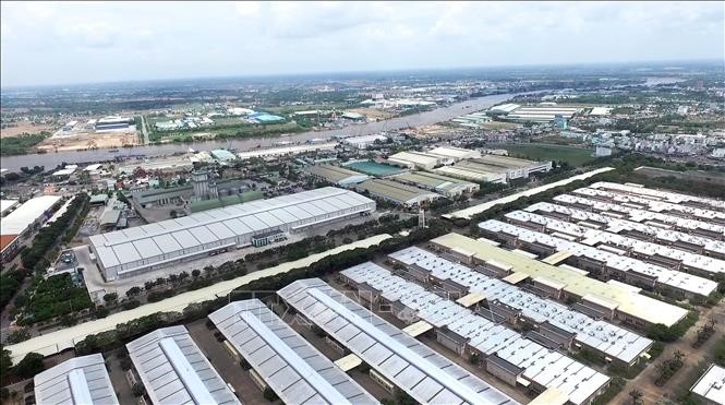 Khu công nghiệp Thuận Đạo hiện đã được lấp đầy 95%, trong đó 90% doanh nghiệp có vốn đầu tư FDI. Ảnh minh họa: Danh Lam/TTXVN