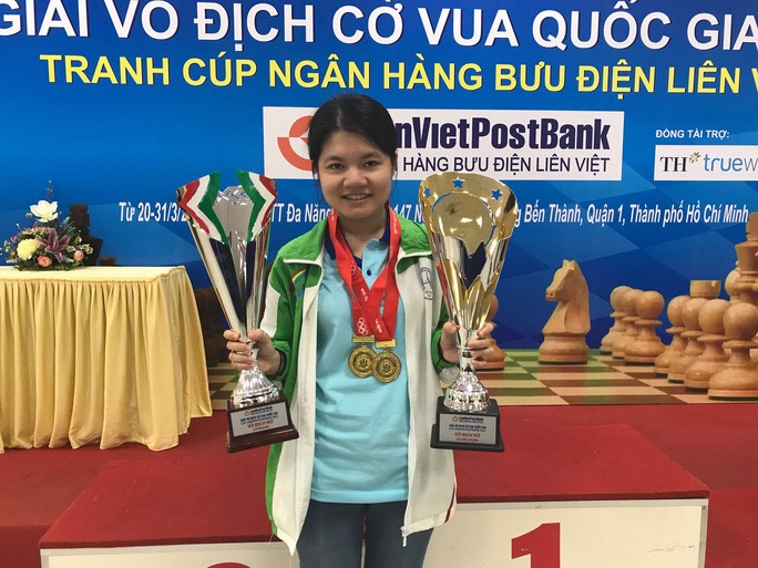 Phạm Lê Thảo Nguyên hiện là nhà vô địch cờ tiêu chuẩn nữ quốc gia 2021. Ảnh: ĐÀO TÙNG