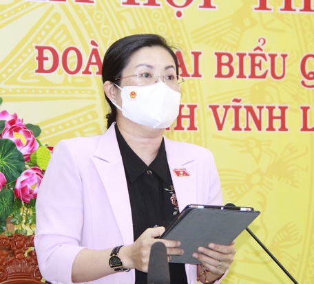 Đại biểu Quốc hội đơn vị tỉnh Vĩnh Long Nguyễn Thị Minh Trang.