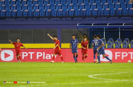  U23 Việt Nam đã có màn trình diễn quả cảm để có chiến thắng trước Thái Lan. (Ảnh: VFF). 
