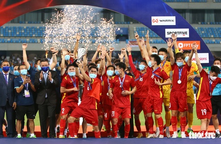 U.23 Việt Nam đăng quang ngôi vô địch Giải U.23 Đông Nam Á. Ảnh: TTO