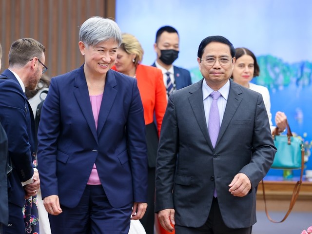 Thủ tướng tin tưởng chuyến thăm của Bộ trưởng Ngoại giao Australia sẽ góp phần quan trọng vào thúc đẩy quan hệ Đối tác Chiến lược giữa Việt Nam và Australia - AnhrVGP/Nhật Bắc