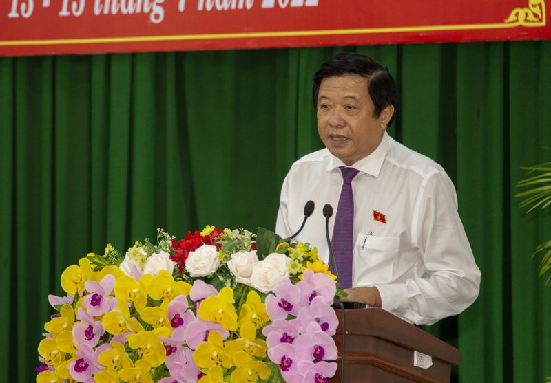 Chủ tịch HĐND tỉnh- Bùi Văn Nghiêm phát biểu bế mạc kỳ họp