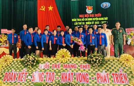 BCH Đoàn TNCS Hồ Chí Minh huyện Mang Thít nhiệm kỳ 2022- 2027 ra mắt
