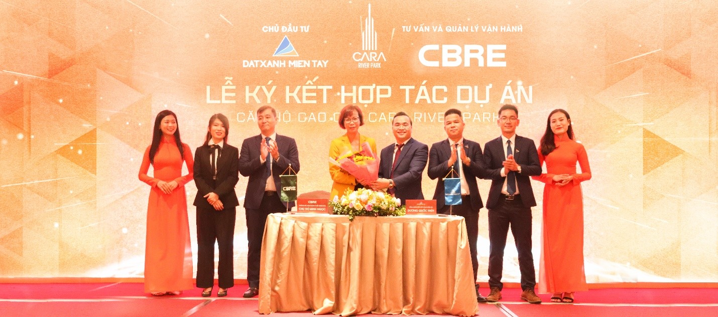 Chủ đầu tư Đất Xanh Miền Tây kí kết hợp tác với đơn vị tư vấn quản lý, vận hành BĐS hàng đầu Việt Nam - CBRE