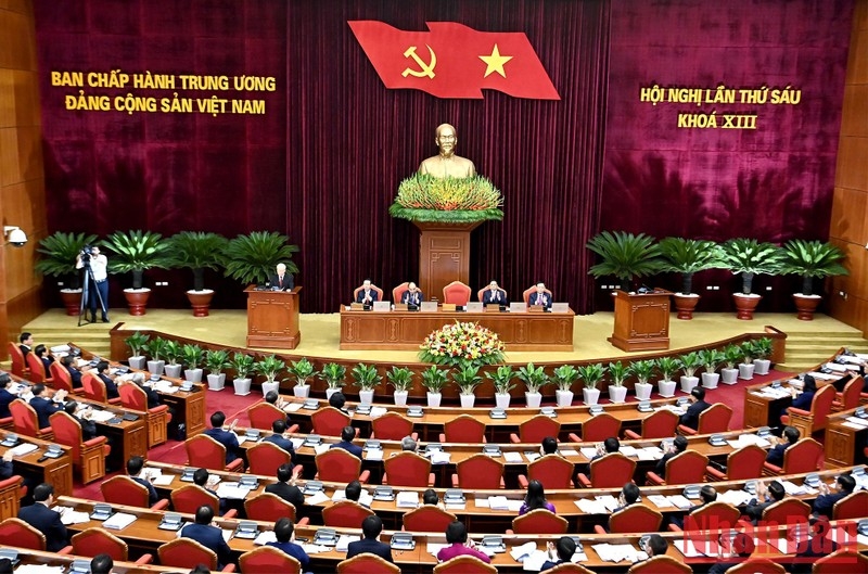 Quang cảnh Hội nghị lần thứ 6 Ban Chấp hành Trung ương Đảng khóa XIII.