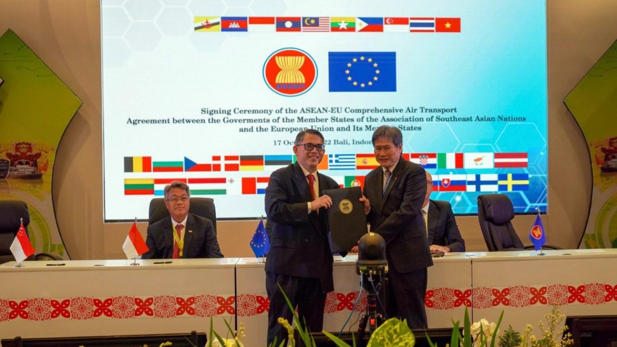 EU_ASEAN ký kết Thỏa thuận hàng không toàn diện đầu tiên. Ảnh: BTK ASEAN.