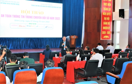 Hội thảo do Sở Thông tin - TT phối hợp Trung tâm Ứng cứu khẩn cấp không gian mạng Việt Nam thuộc Cục An toàn thông tin tổ chức vào chiều 21/10