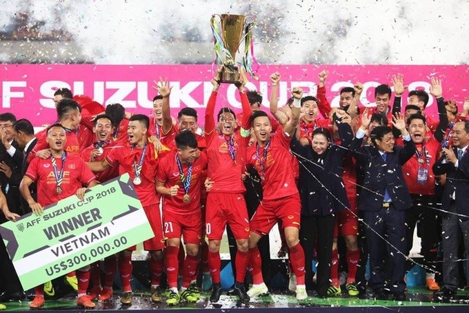 Đội tuyển Việt Nam từng hạ gục Malaysia trên sân Mỹ Đình để giành chức vô địch AFF Cup 2018.