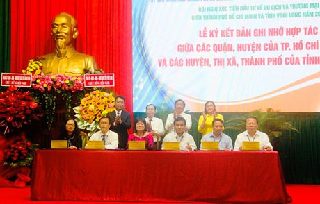 Ký kết bản ghi nhớ hợp tác giữa các sở ngành, hiệp hội; giữa TP Thủ Đức, các quận, huyện của TP Hồ Chí Minh với các huyện, thị xã, thành phố của Vĩnh Long.