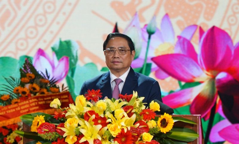 Thủ tướng Phạm Minh Chính phát biểu tại Lễ kỷ niệm 100 năm ngày sinh Thủ tướng Võ Văn Kiệt